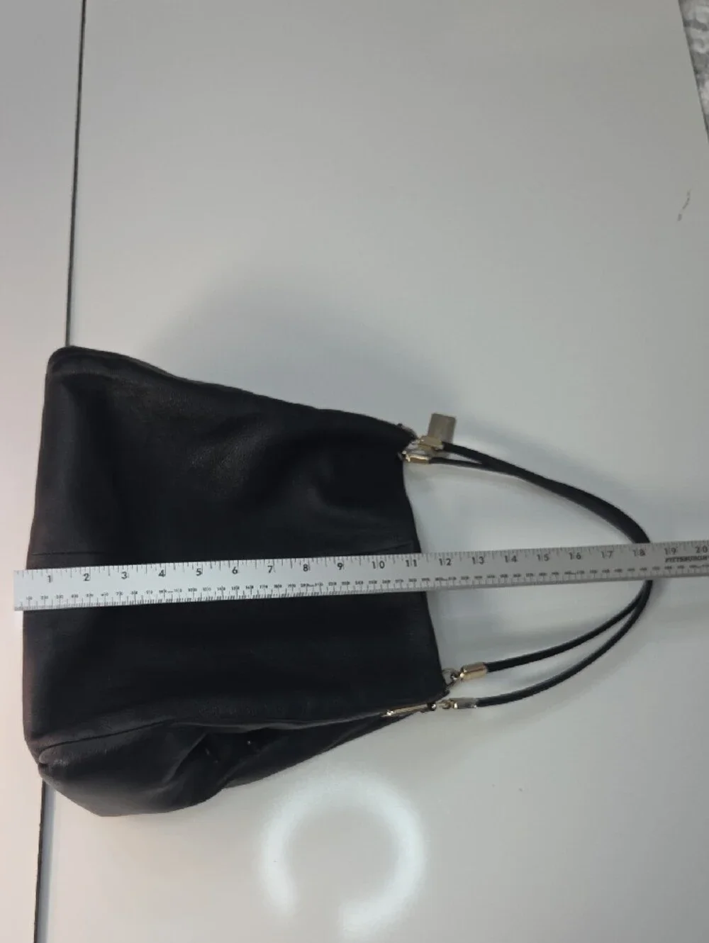 Coach Madison Phoebe Small Black Leather Shoulder Hobo Bag